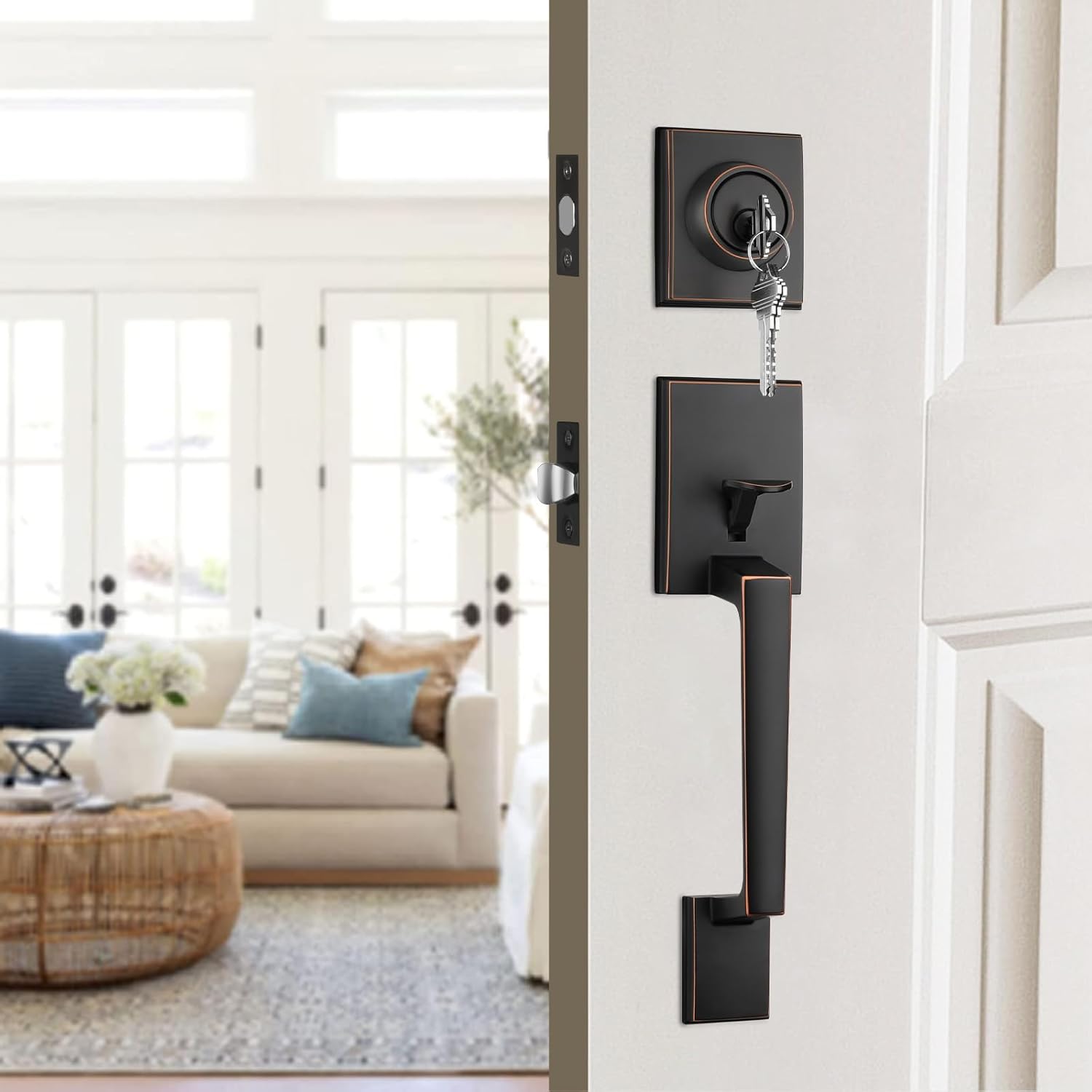 Haidms Oil-Rubbed Bronze Front Door Set