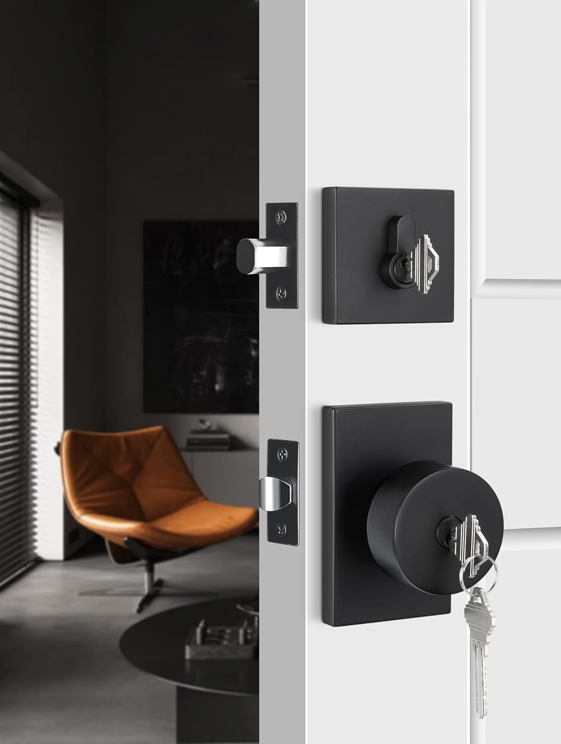 Haidms Black Door Lock Set 10-Pack