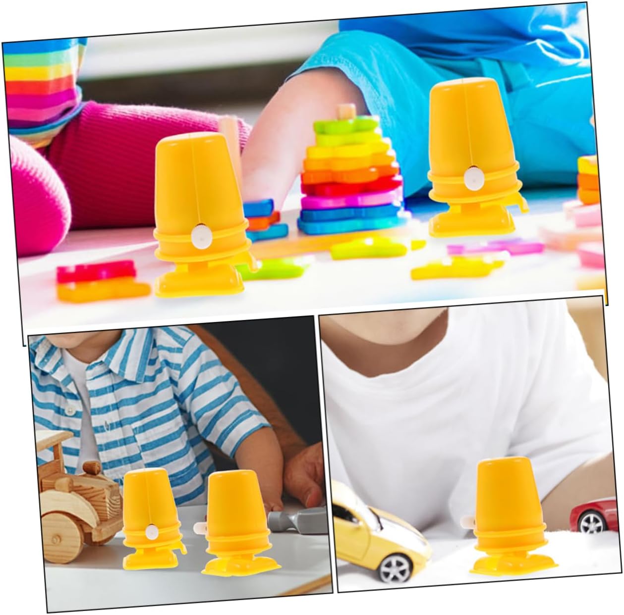 Hohopeti Wind-Up Toy MovementEight-Piece Plastic Clock Accessories for Kids