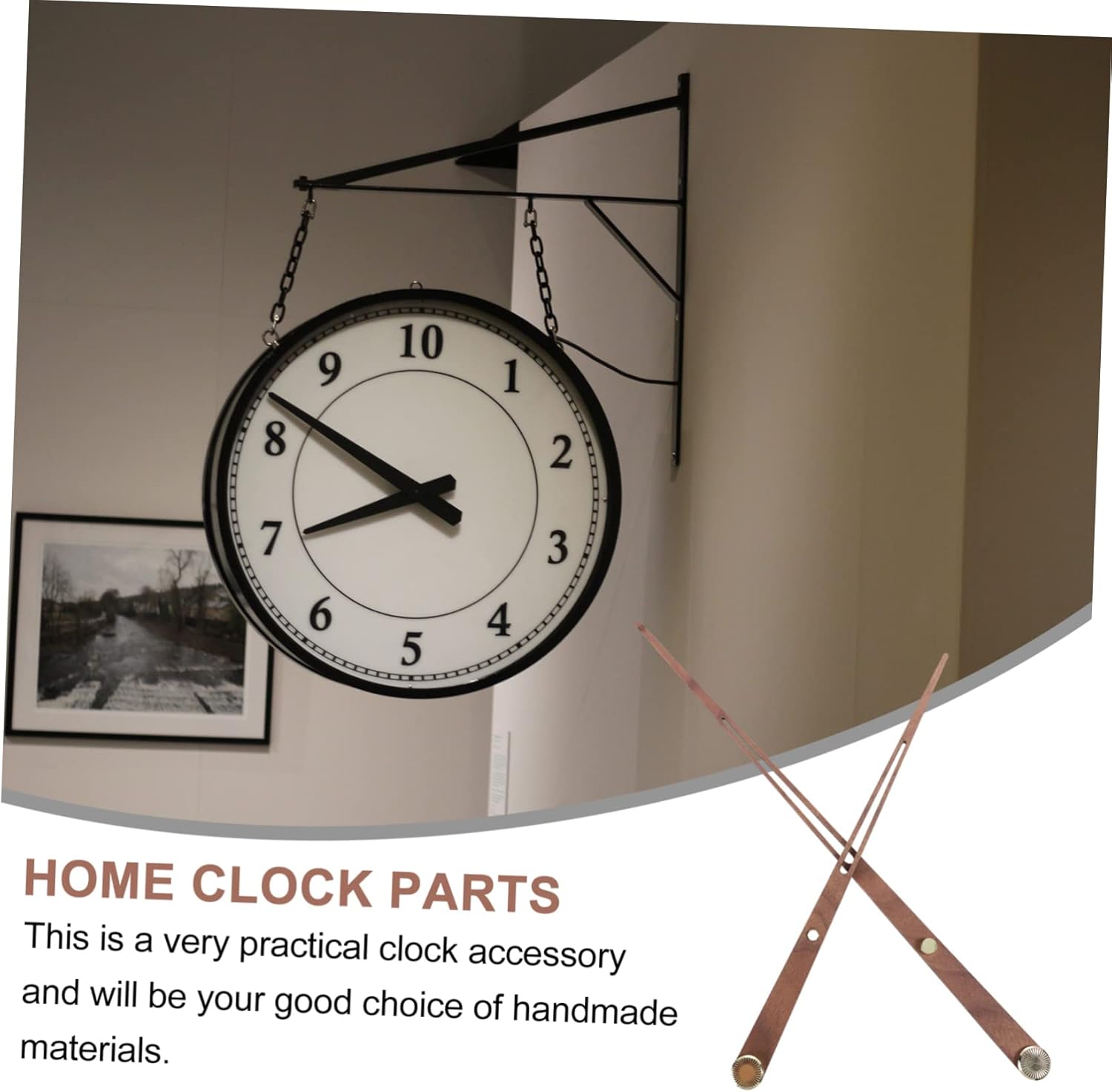 Simple Brass Pendant Pointer for Clocks - Durable DIY Wall Clock Accessory