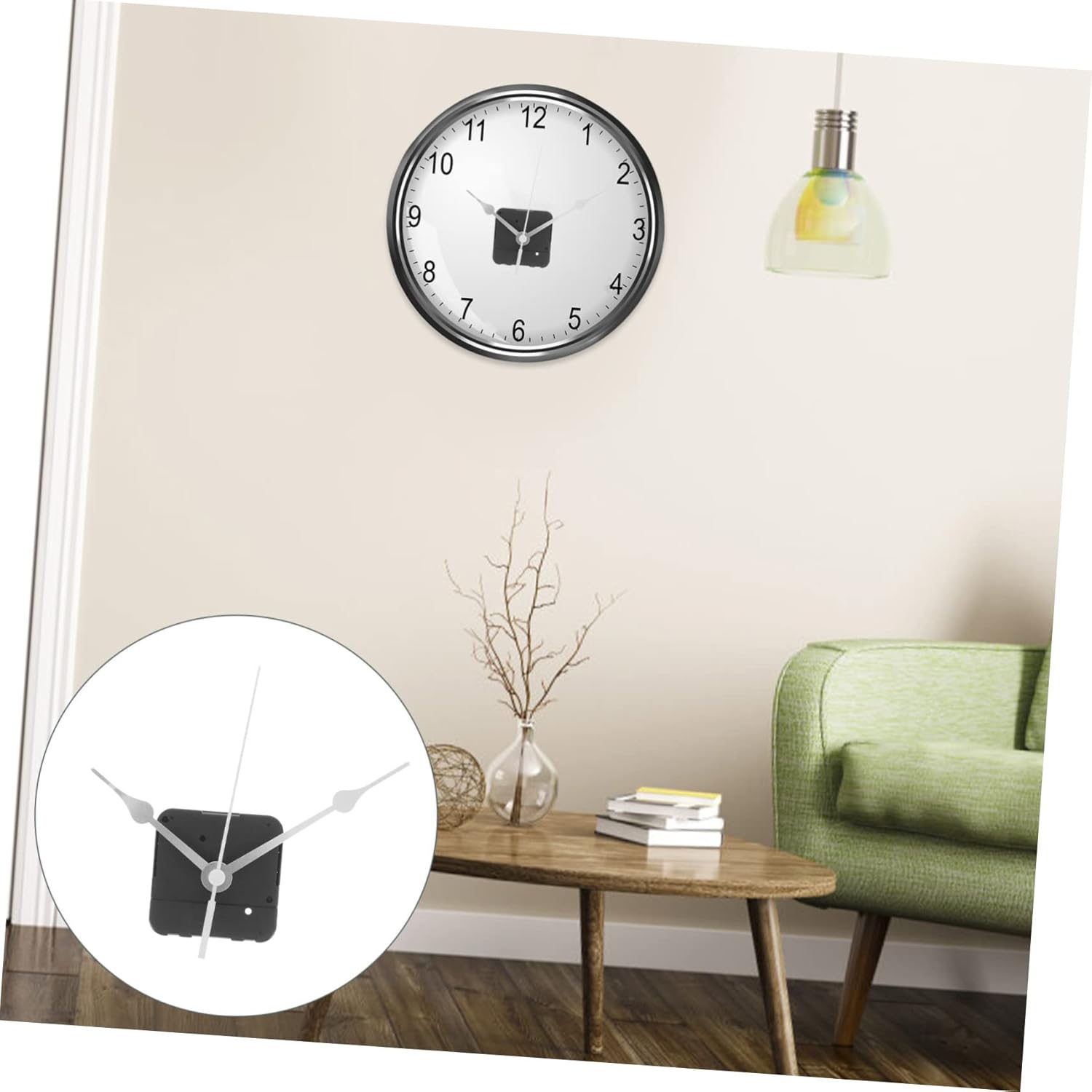 Homoyoyo Wall Clock Mechanism Replacement - Battery Operated Ticking Clock Movement with Modern Design