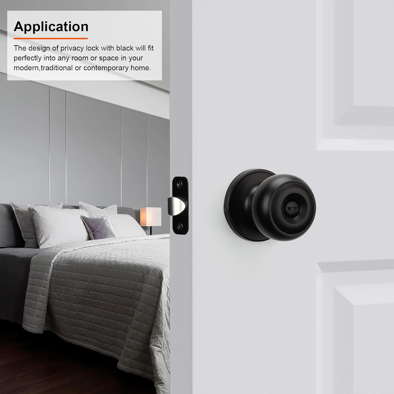 HaidmsOil Rubbed Bronze Door Knobs 4-Piece Keyless Privacy Door Set