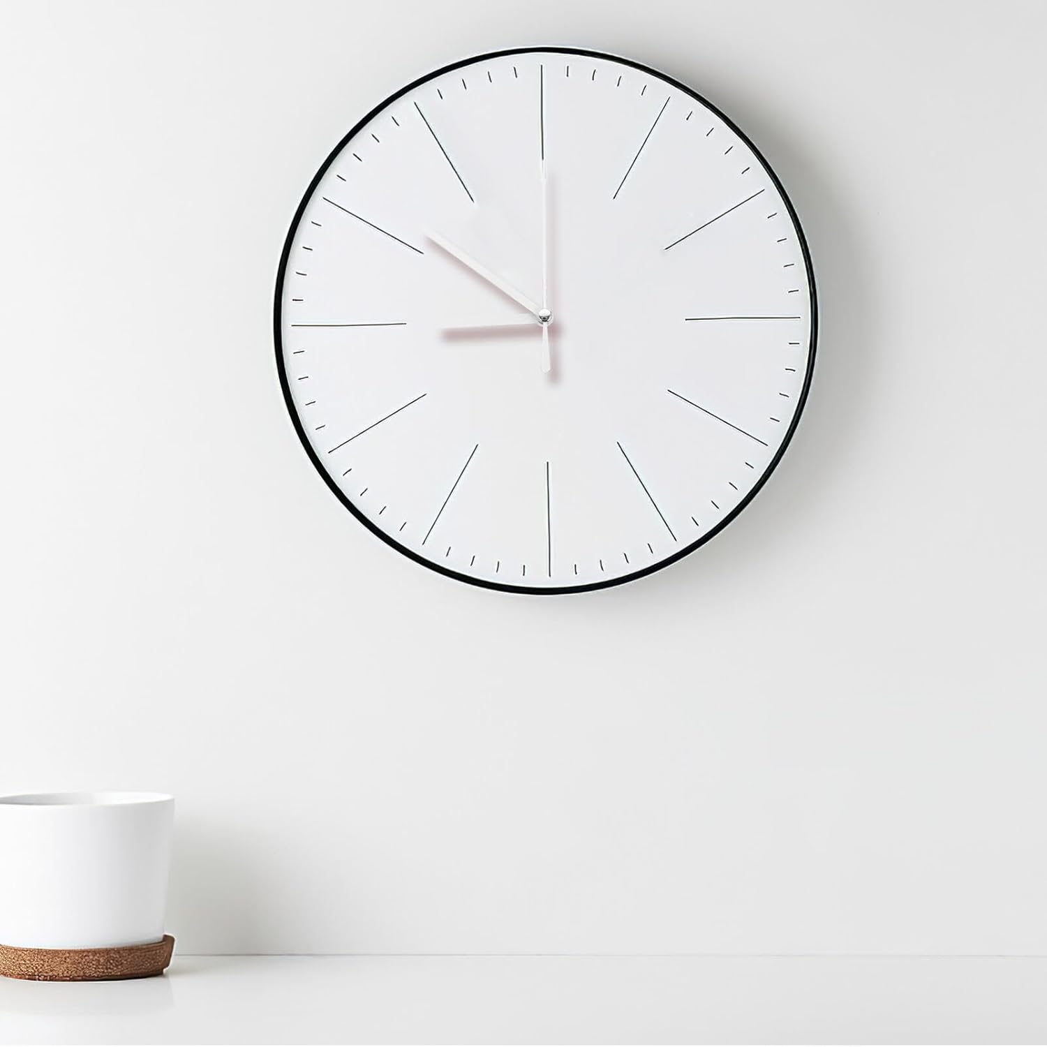 UOnlyTech DIY Wall Clock Mechanism Replacement Kit - White Plastic Mute Hands Movement