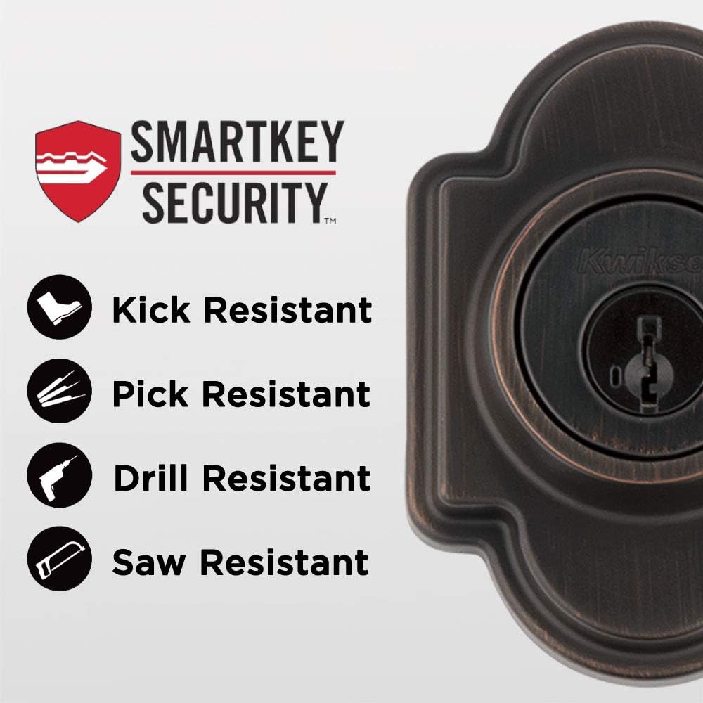 Kwikset Arlington Front Door Lock Set with Rekey Deadbolt and Smart Key