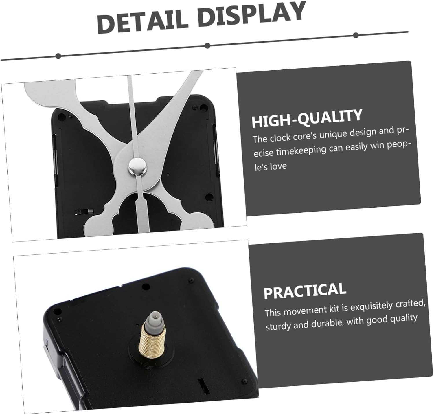4 Set Plastic Wall Clock Hand Mechanism Kit with Fashionable Design