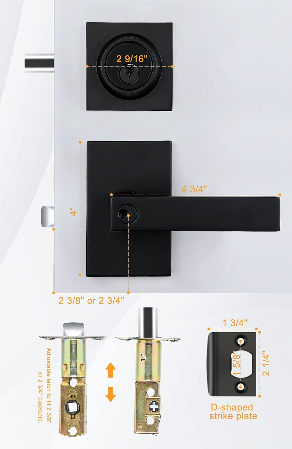 GoldenWarm Door Lock Set with Deadbolt