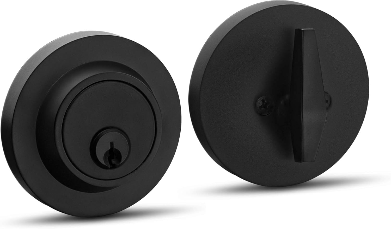 Berlin Modish Modern Front Door Lock Secure Keyed Entry Iron Black Finish