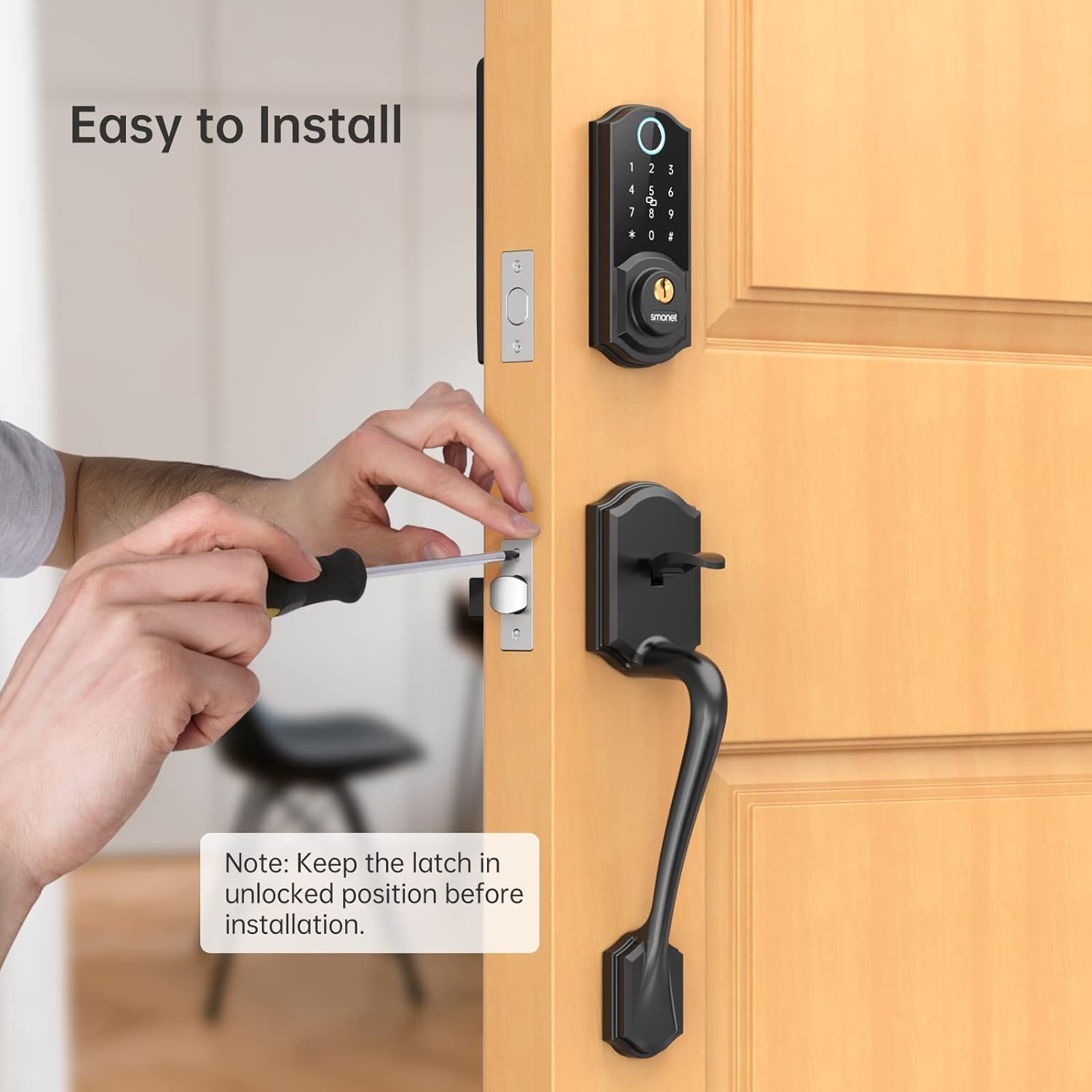 Secure Front Door Lock with Keyless Entry