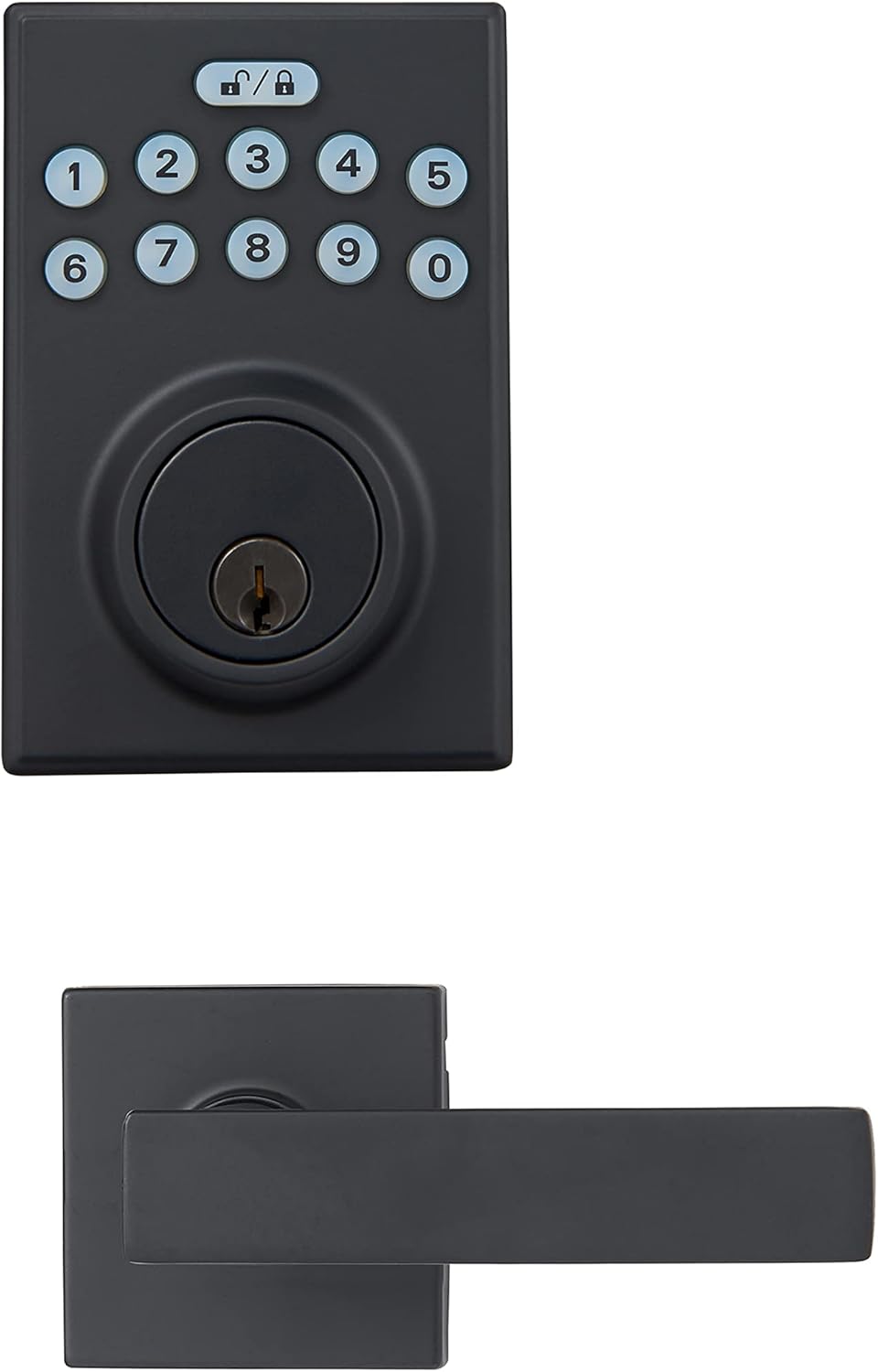 Amazon Basics Door Lock with Keypad Matte Black