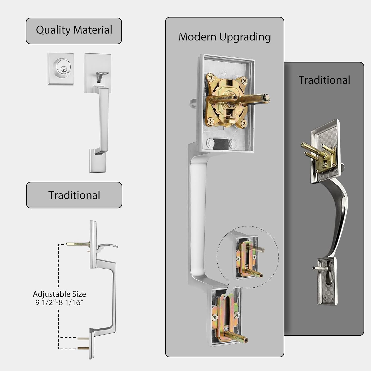 Haidms Front Door Handle Set