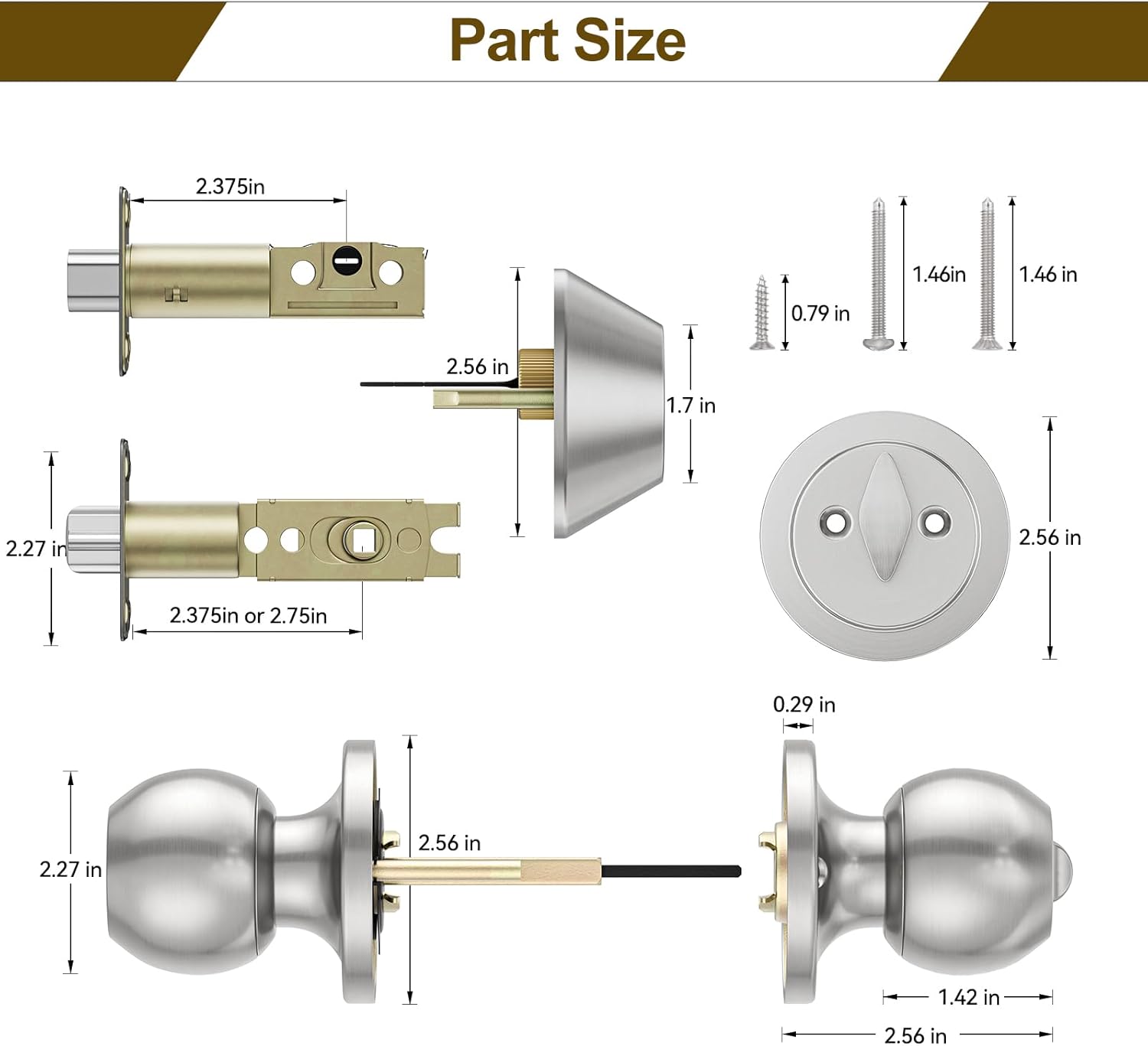 HOSOM Door Lock Set for Secure Entrances