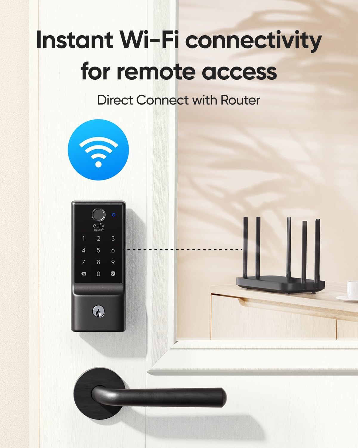 Eufy Smart Deadbolt C220 - 8mo Battery Fingerprint Voice Unlock