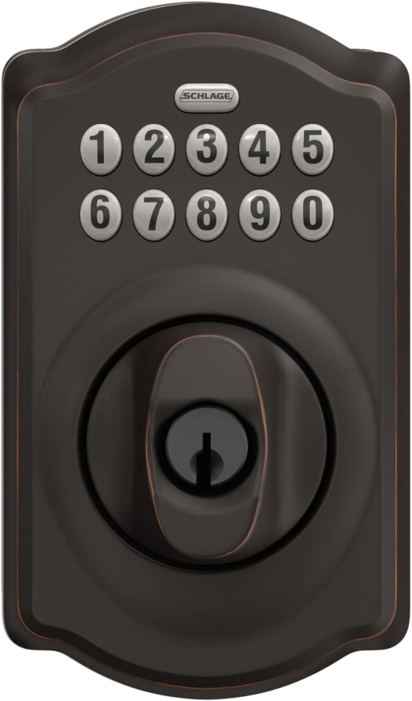 Secure Keyless Deadbolt Aged Bronze
