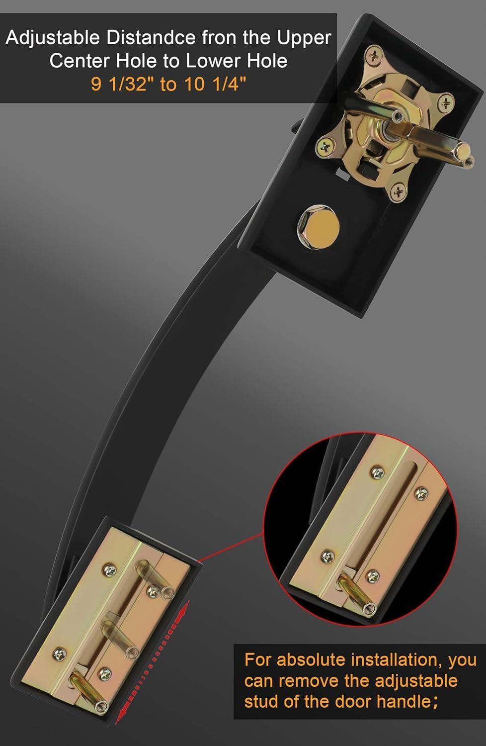 Golden Warm Oil Rubbed Bronze Front Door Handle Set
