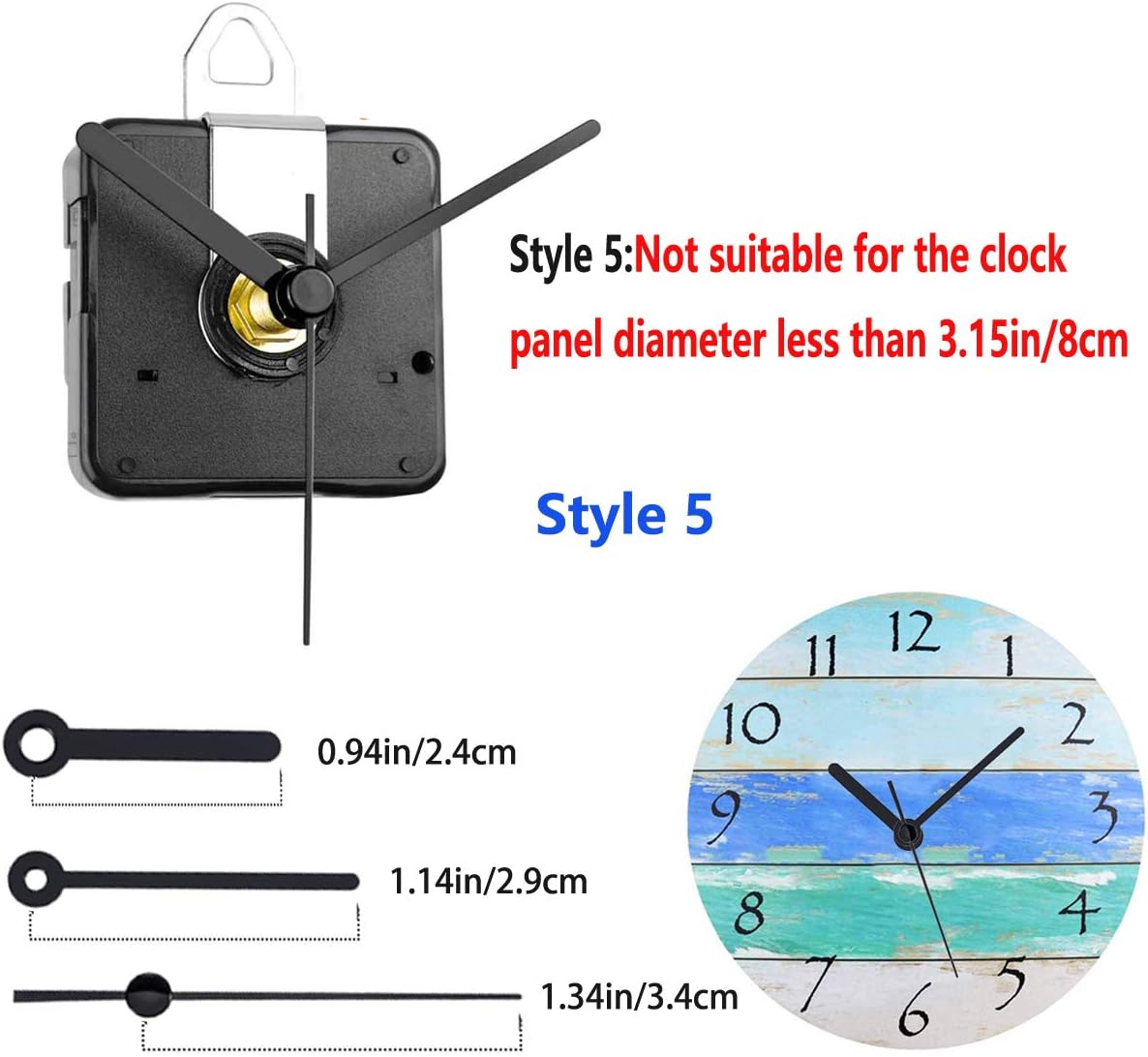 Two-Pack Wall Clock Movement Kit for DIY Repair Replacement and Customization