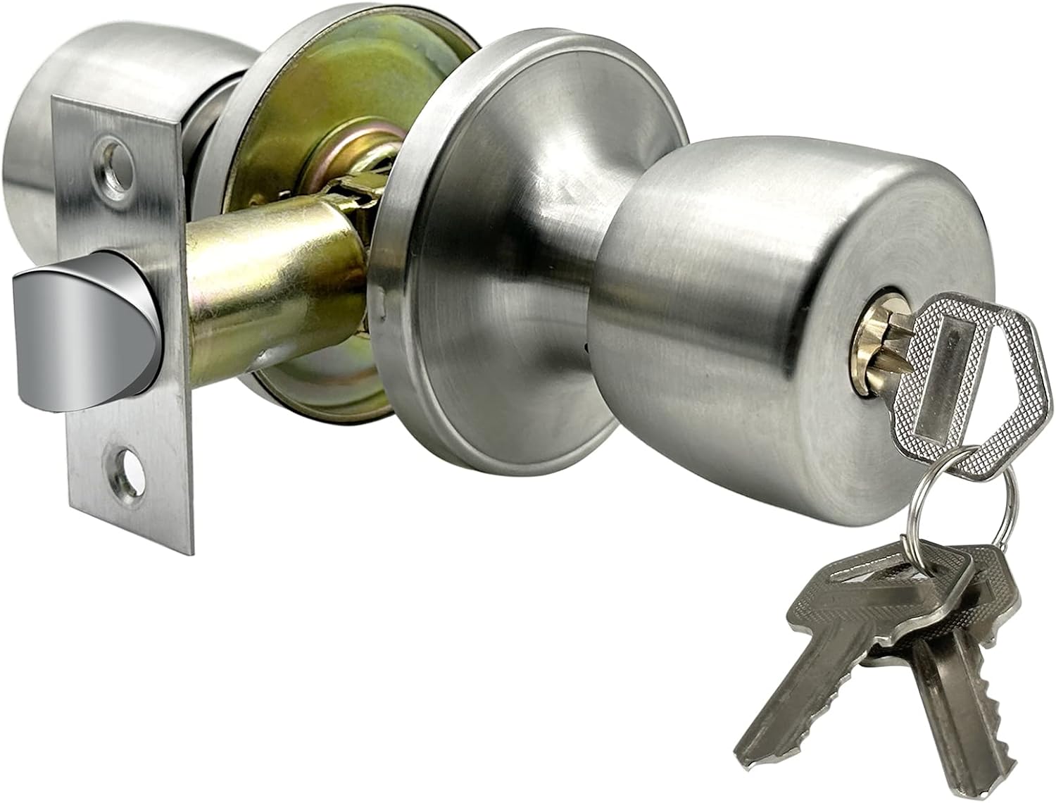 JOKO Stainless Steel Keyed Door knob and Lock Combo Set
