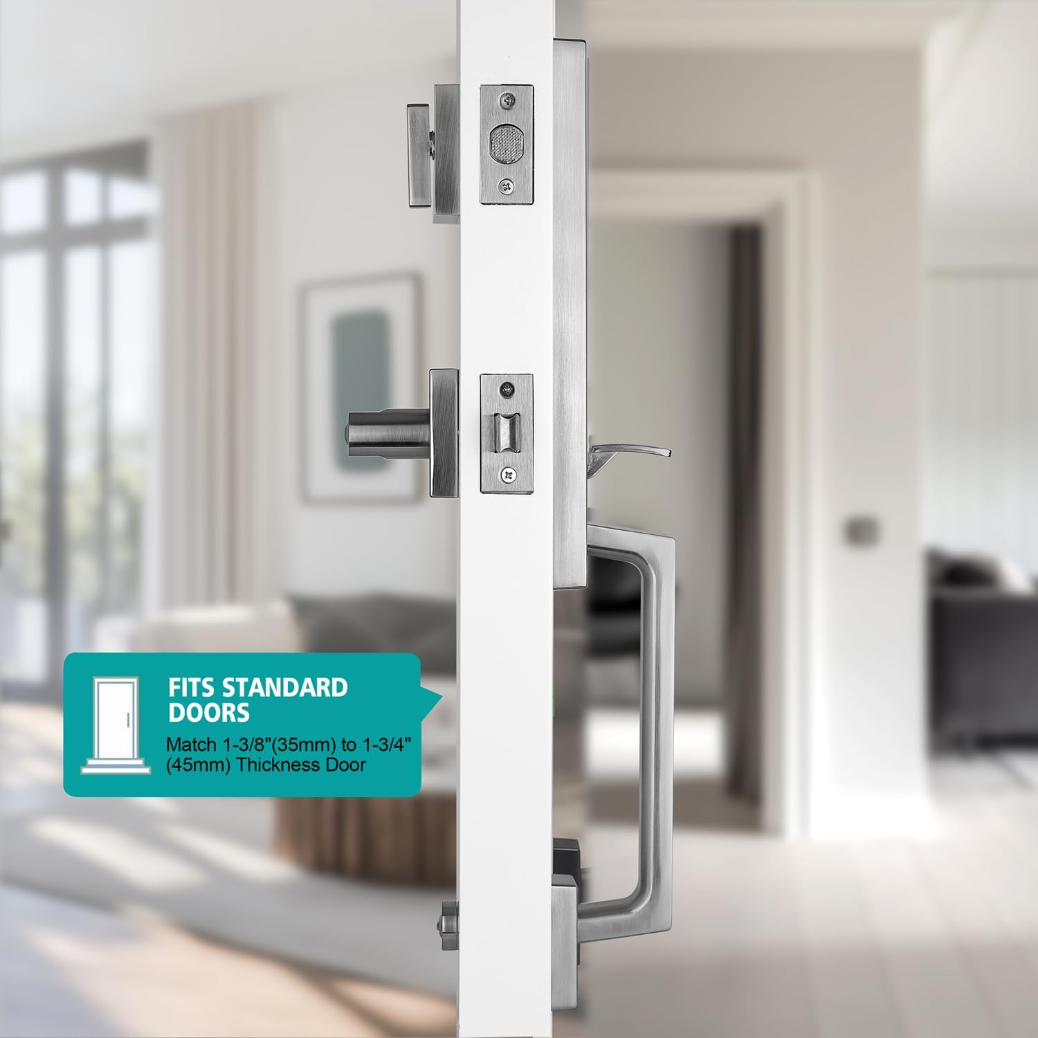 TOGU HS29D Front Door Handle and Single Cylinder Deadbolt Set