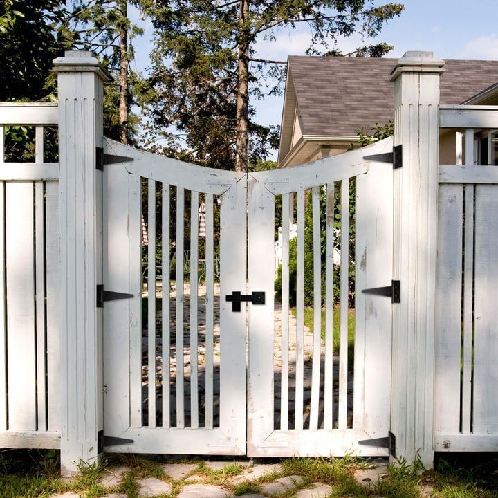 CHIJANE10 Inch Heavy Duty T-Strap Shed Door Hinges 2 Pack