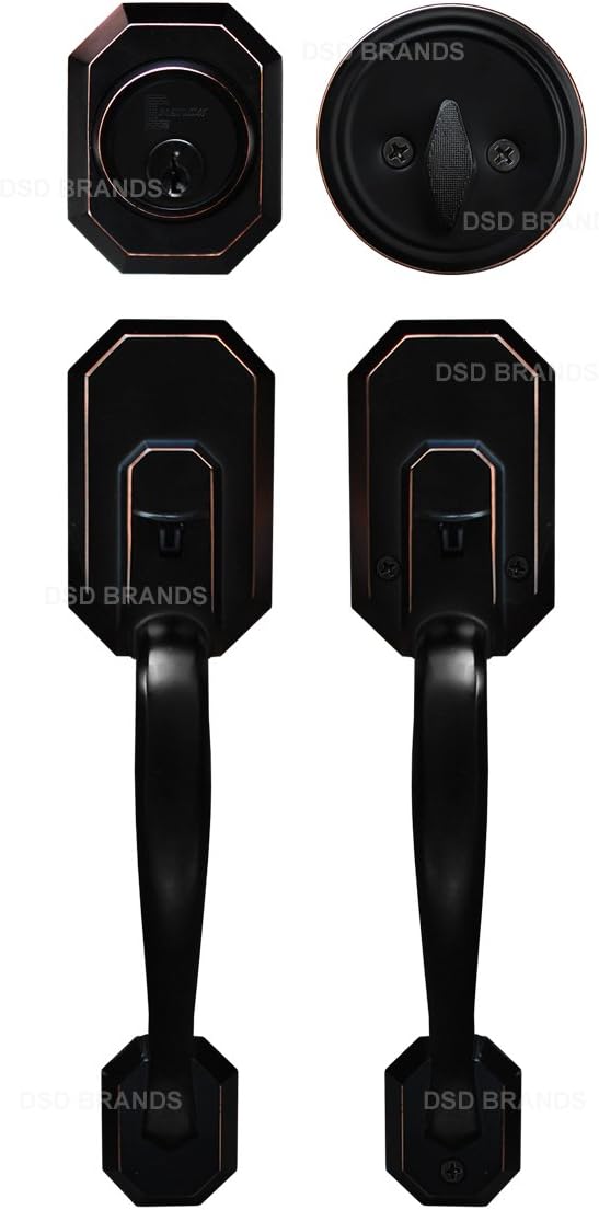 Construction Entry Lock Set with Deadbolt Oil Rubbed Bronze