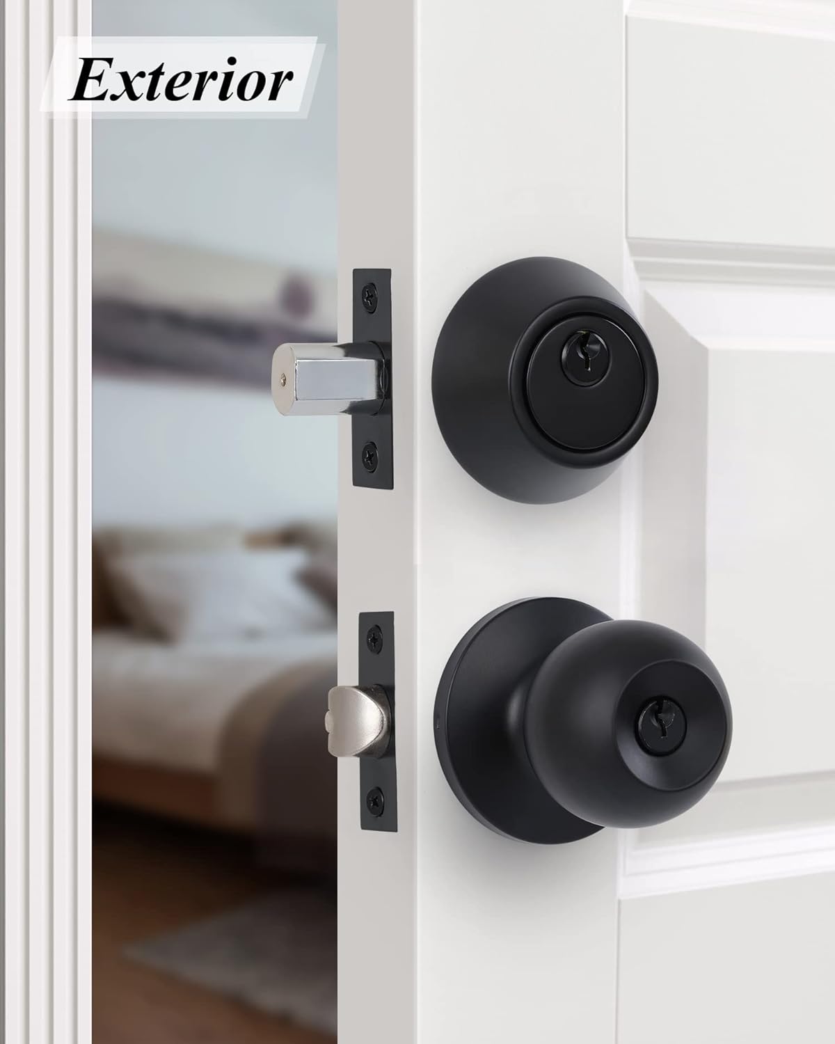 Lanwandeng 4-Set Entry Knobs Deadbolt
