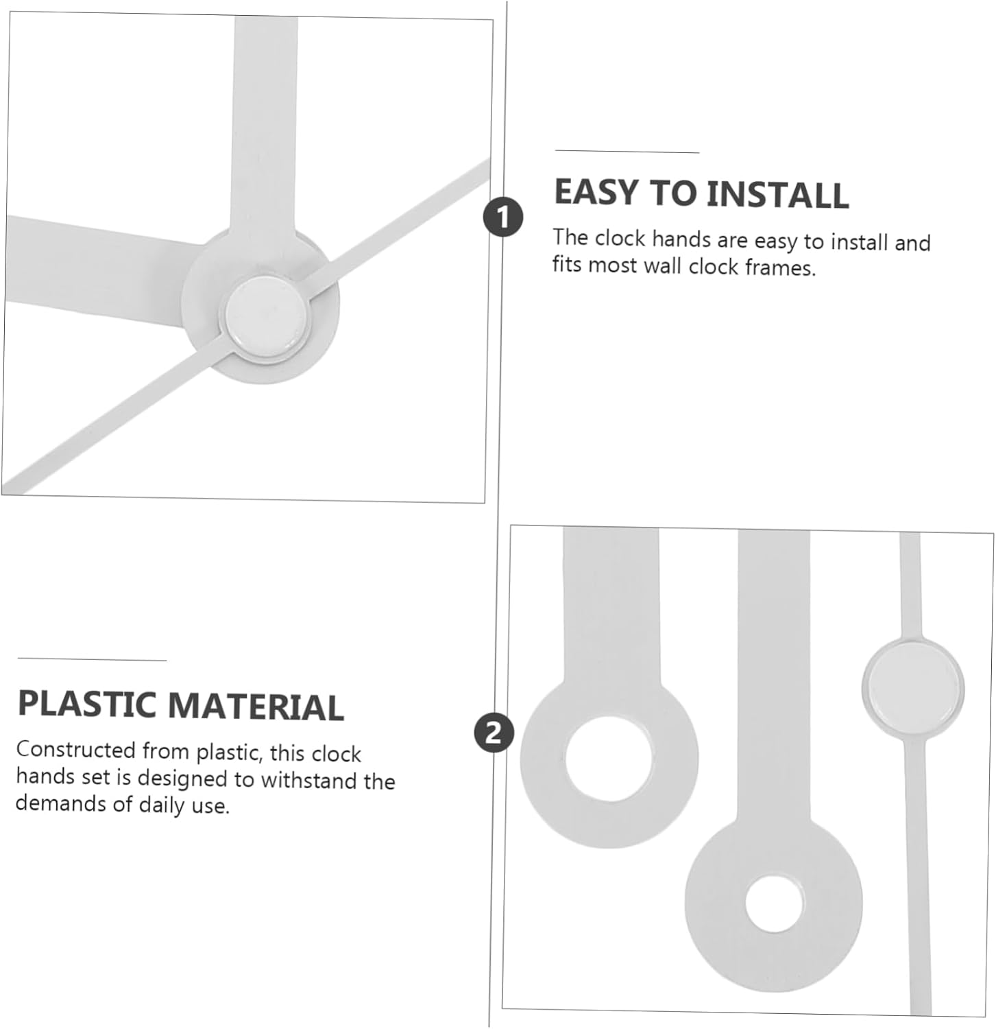 Space-Saving Wall Clock Hands for DIY Repair