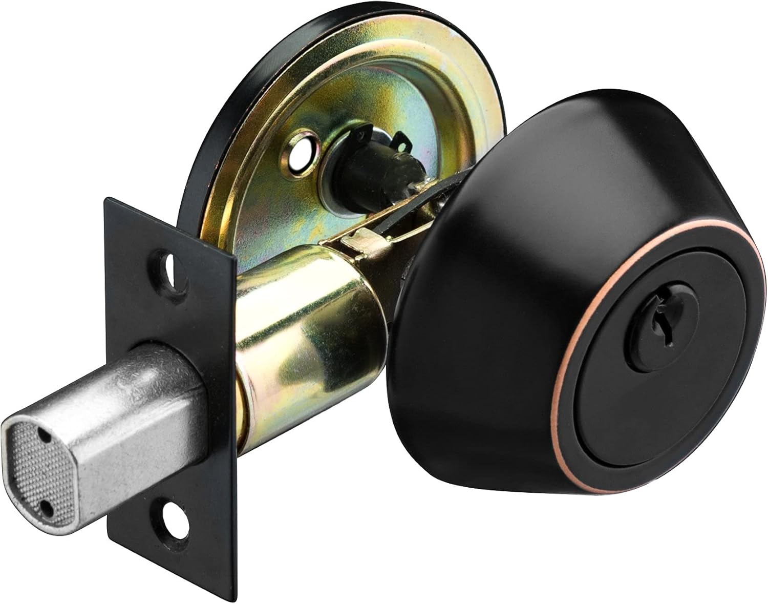 Versatile Door Handle Set - Reversible LeftRight Oil Rubbed Bronze Compact Design