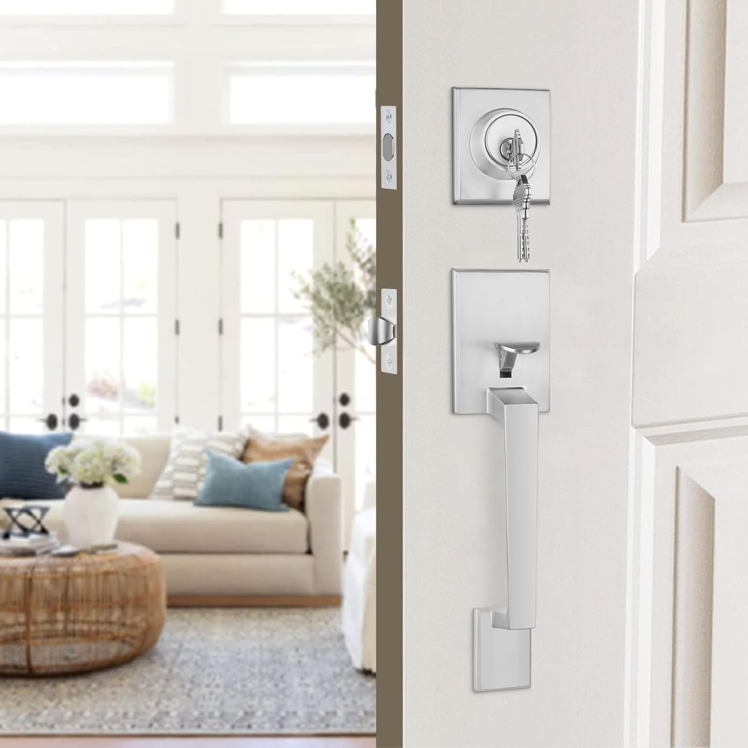 Haidms Front Door Handle Set