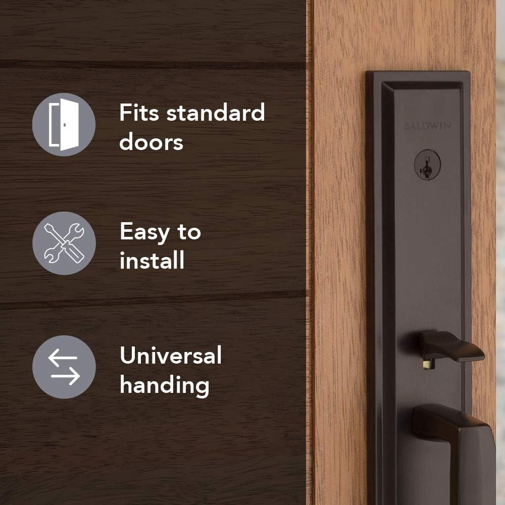 Baldwin SmartKey Front Entry Door Handleset with Microban Protection