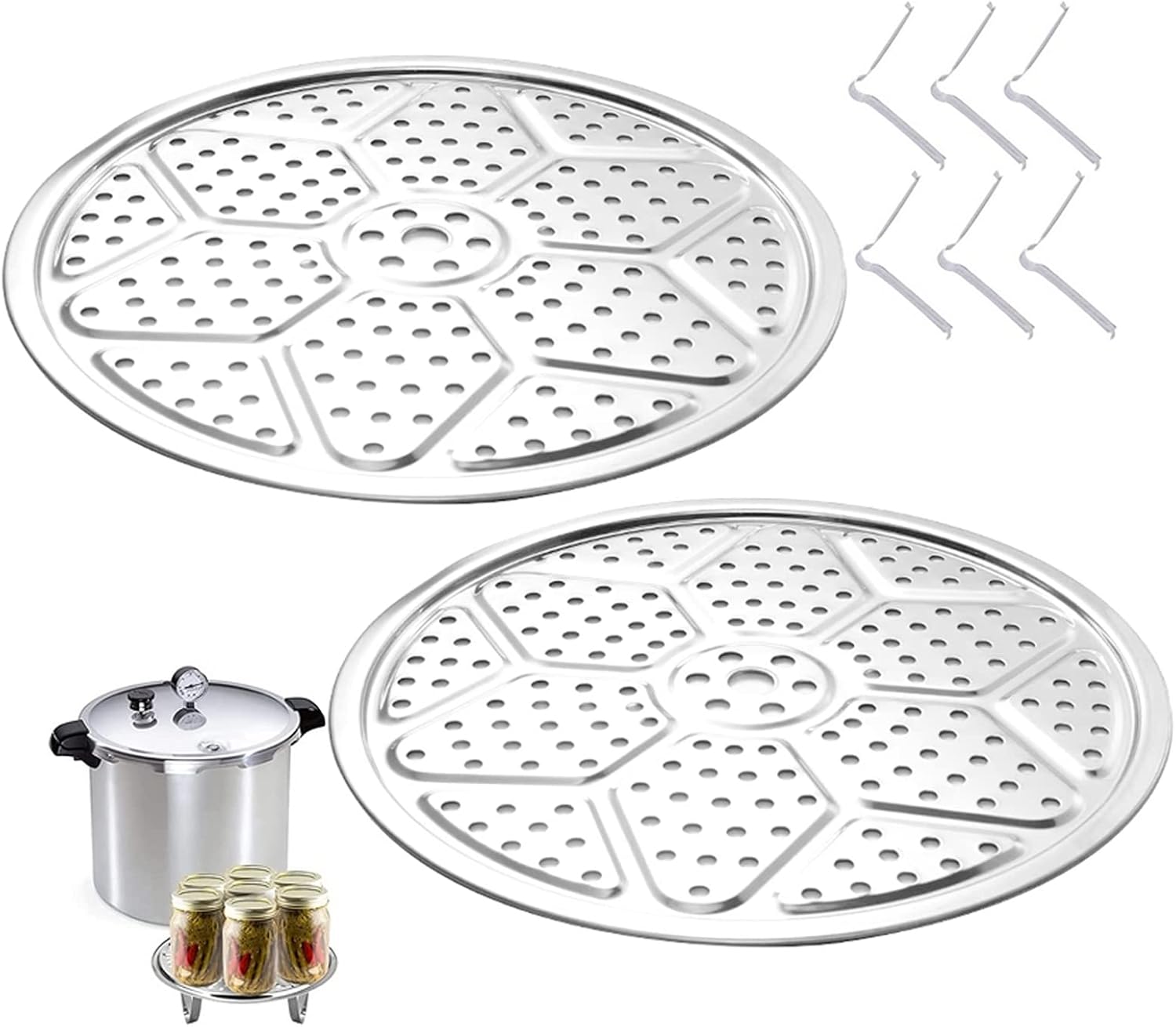 11-Inch Pressure Cooker Canner Rack 2-Pack Detachable Legs stainless steel