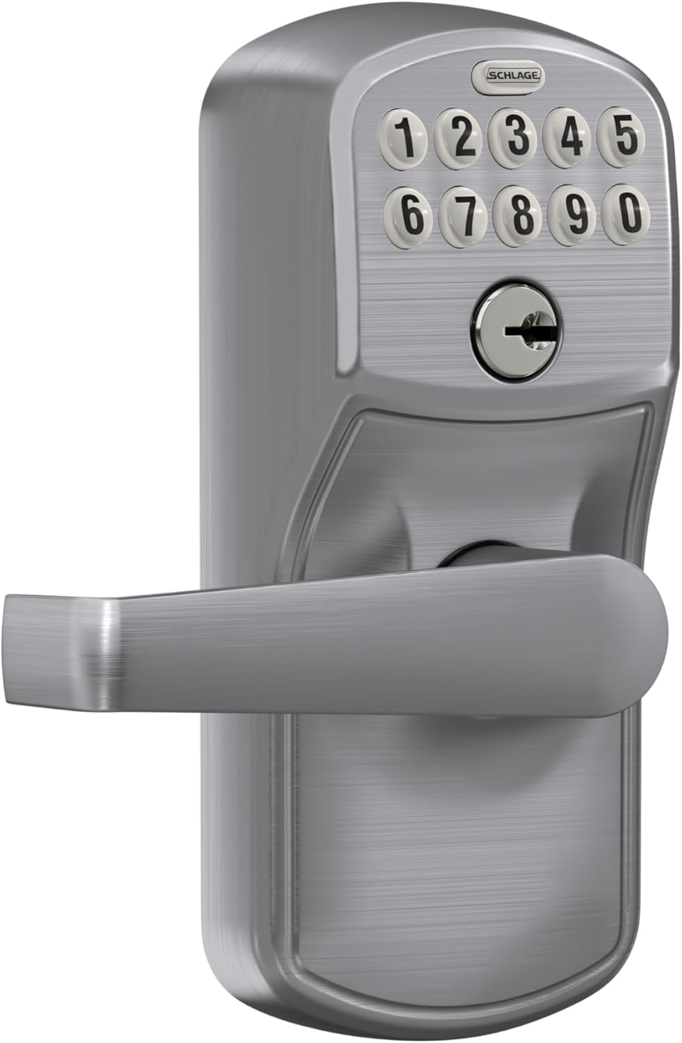 SCHLAGE Brushed Chrome DV595CS V Keypad Lock with Elan Lever