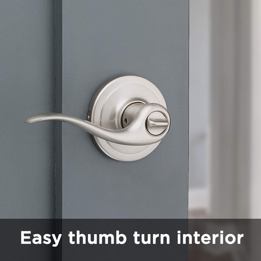 Kwikset Tustin Door Handle with Lock Privacy Microban Easy Install