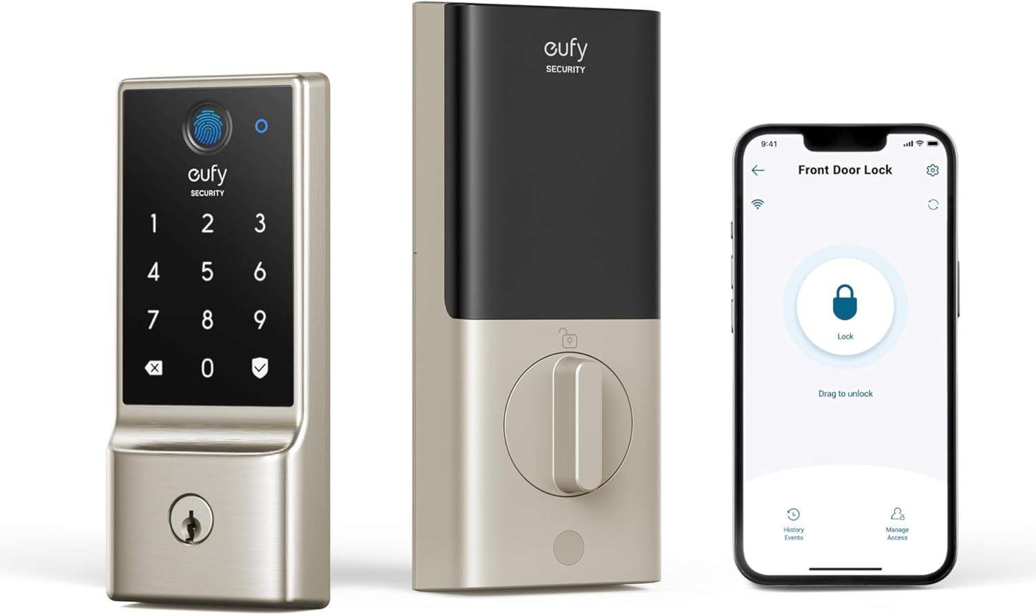 Eufy Security Smart Lock C220 with Fingerprint Entry 8-Month Battery
