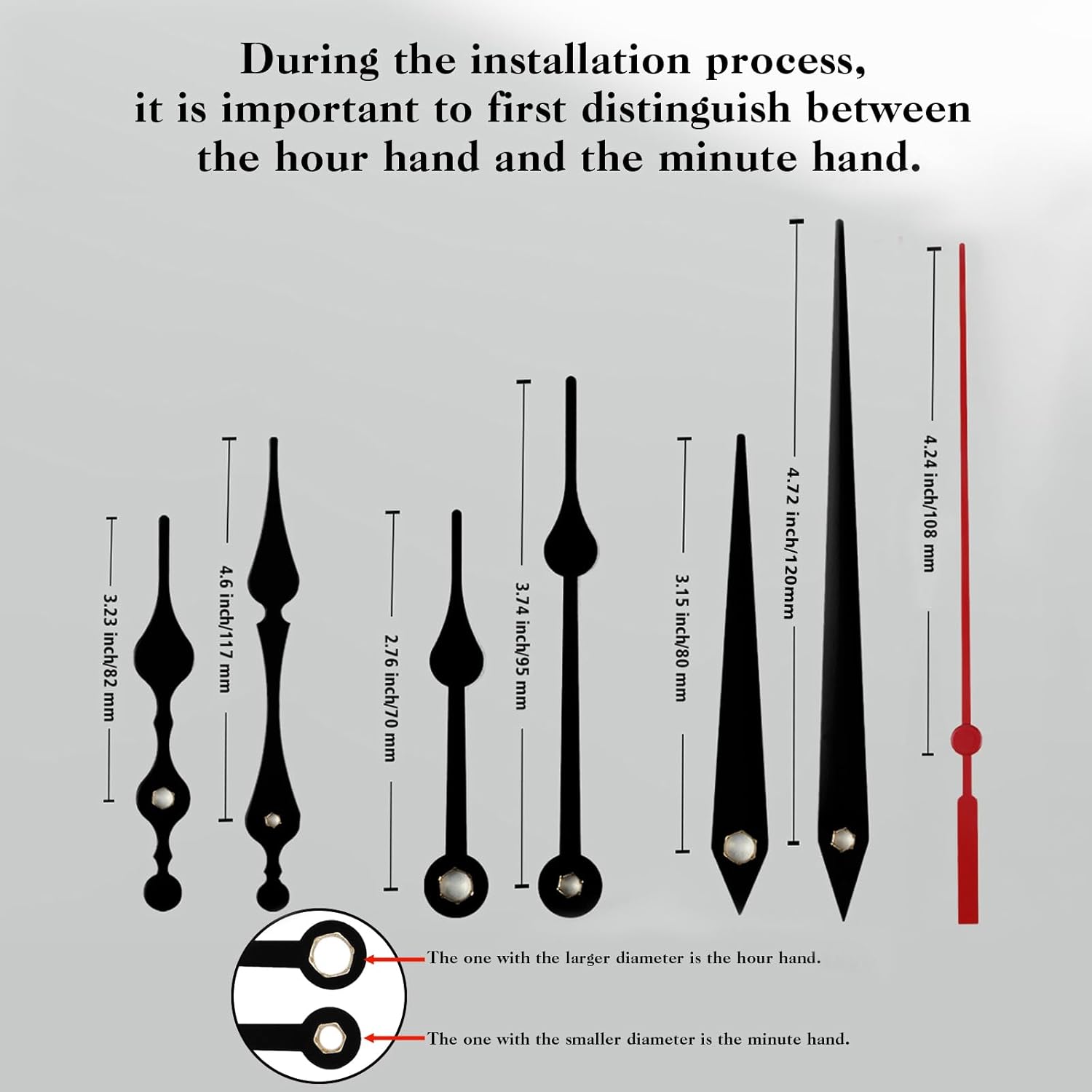 12mm Shaft Replacement for Silent Clocks