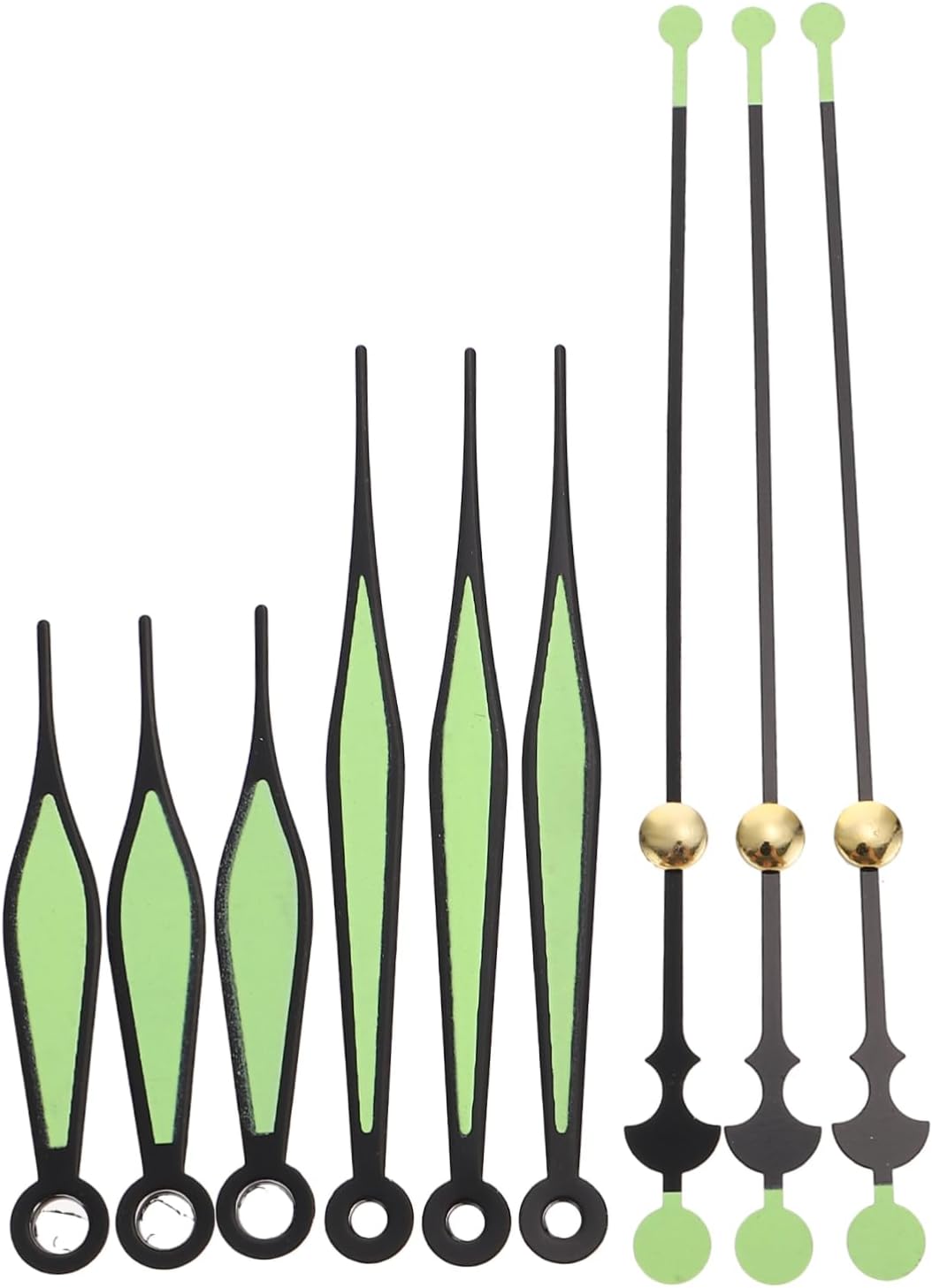 Glow-In-The-Dark Clock Hands Kit for DIY Wall Clock Repair