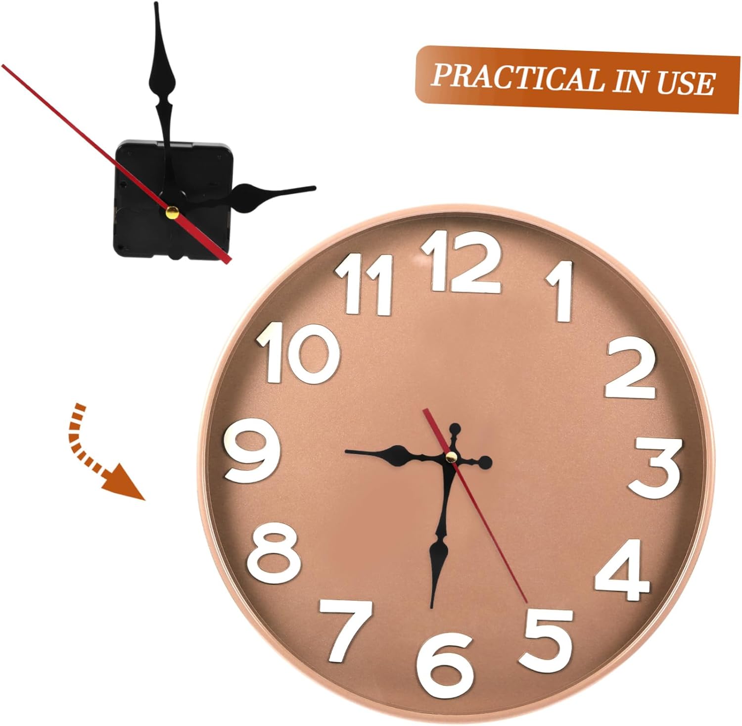 Easy-to-Install Battery-Operated Clock Movement Kit for DIY Clocks