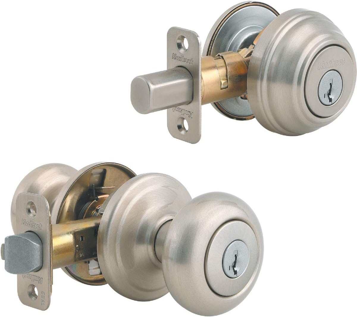 Kwikset Juno Keyed Entry Door Knob Deadbolt Combo Pack