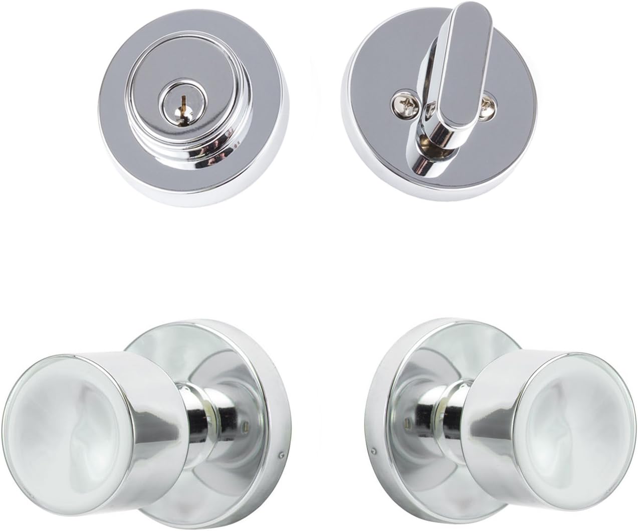 Sure-Loc Knob Deadbolt Polished Chrome
