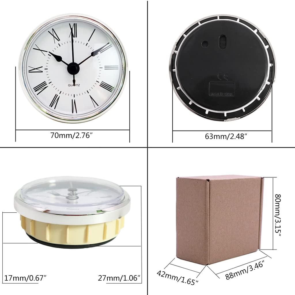 Precision Black Metal Clock Movement Insert 28-Inch