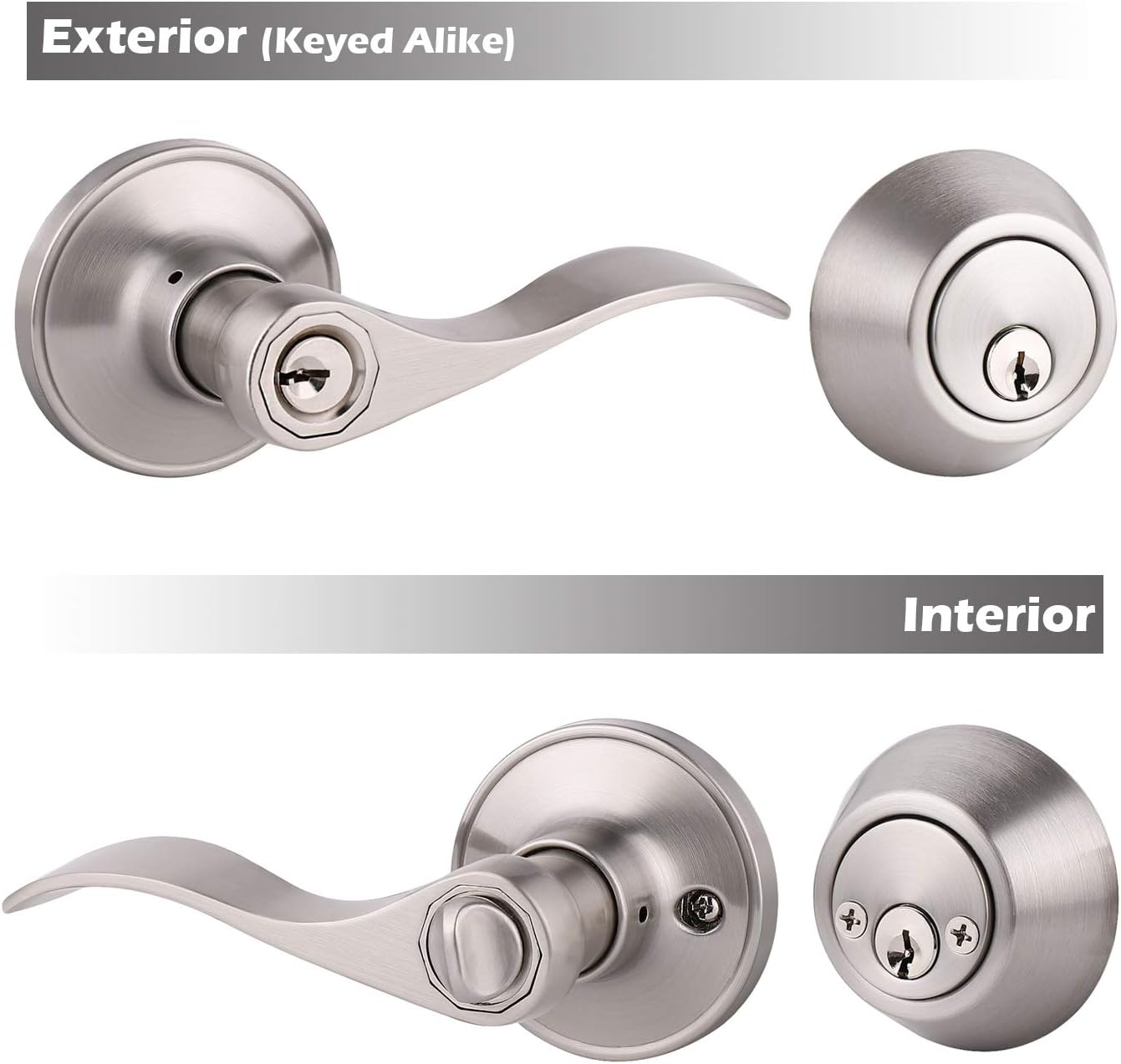 Entry Door Combo Lock Set