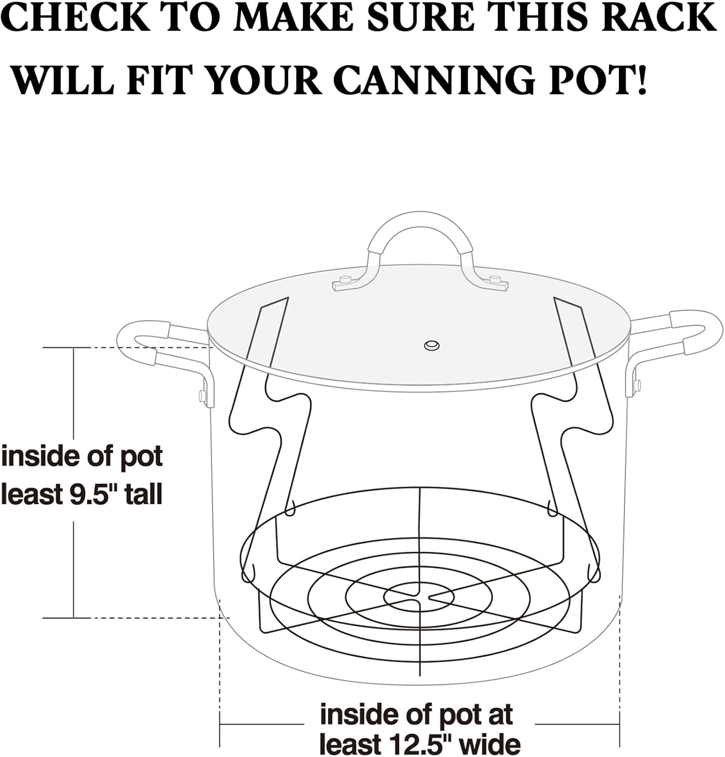 12-inch Stainless Steel Canning Rack Mason Jar Canner