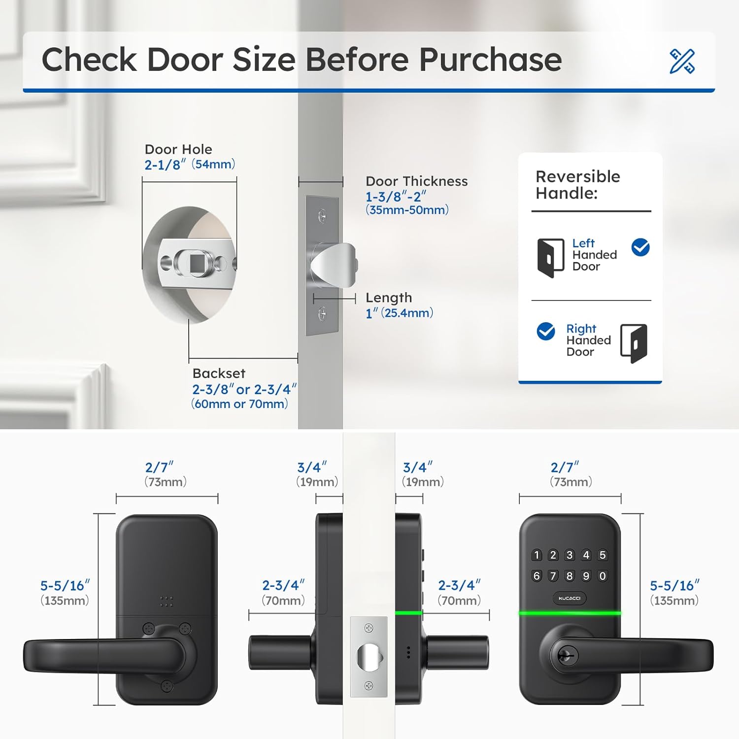Secure Smart Door Lock with Keypad for Front Door
