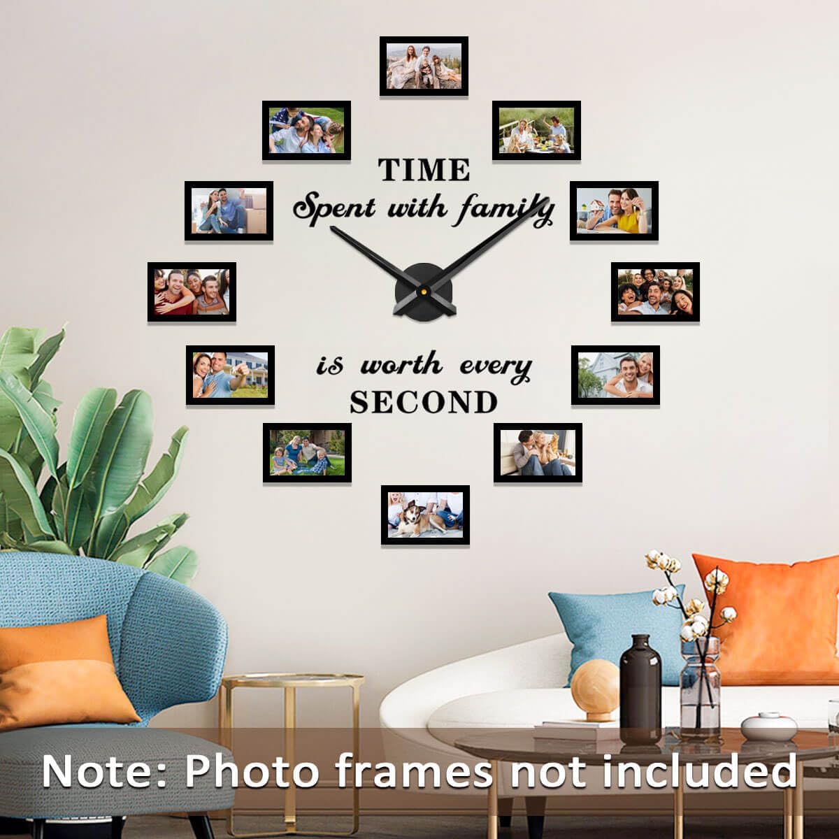 VANGOLD Large Wall Clock Decor with Mechanism