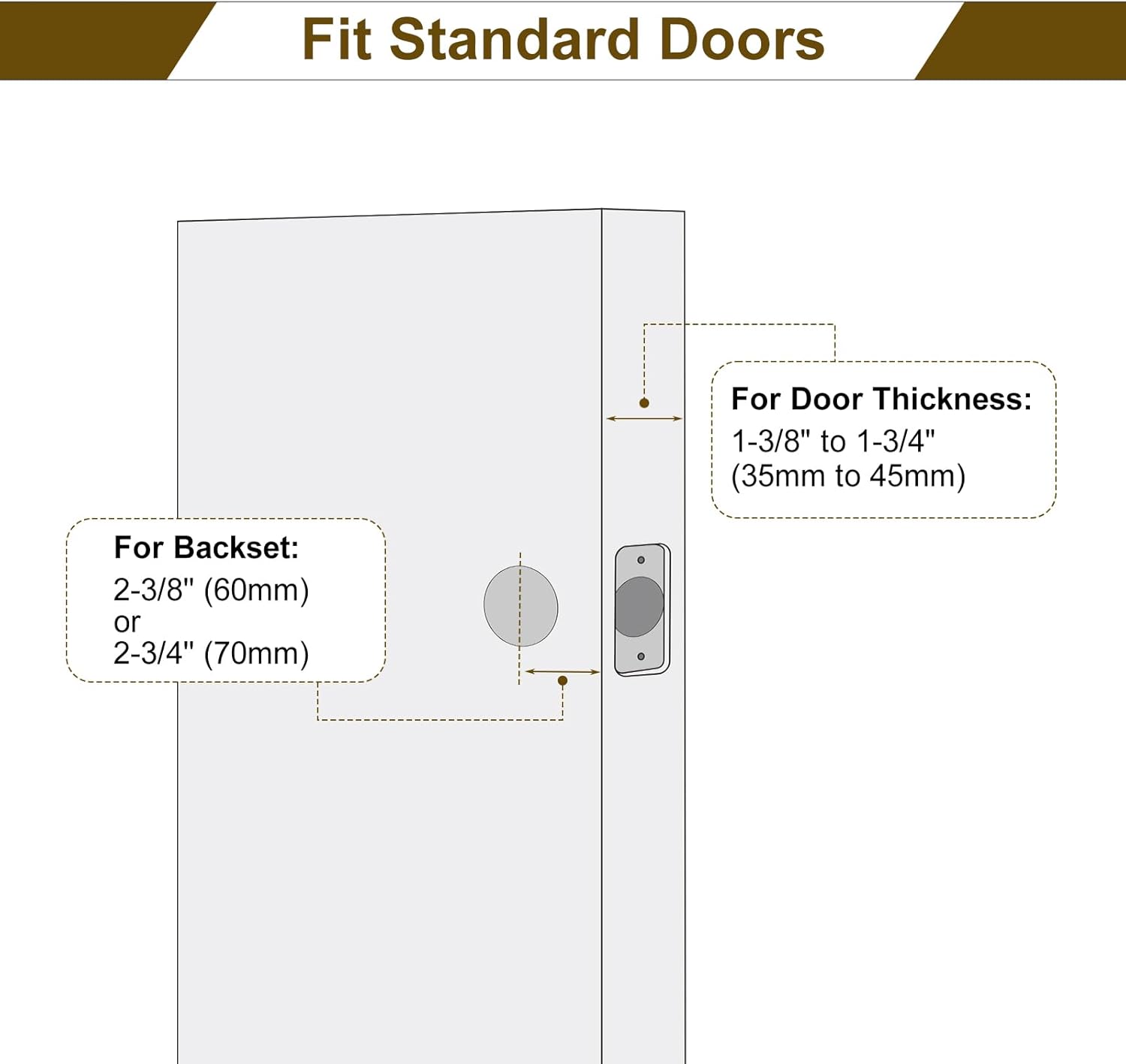 HOSOM Entry Door Knob Set Matte Black 1-Pack