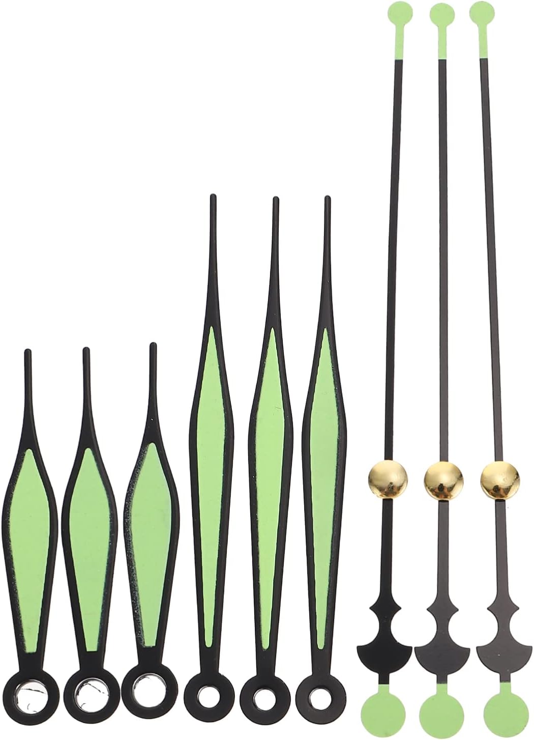 Homoyoyo 10 Sets Glow in The Dark Clock Pointer Hands Replacement
