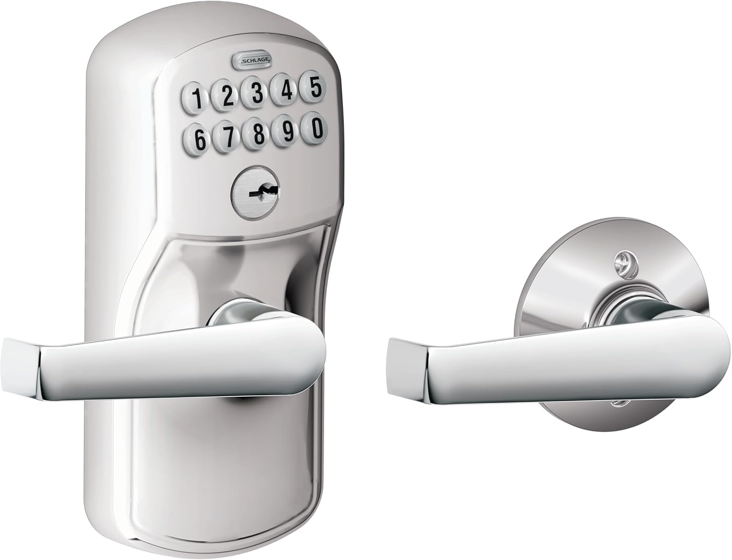SCHLAGE FE575 PLY 626 ELA Keypad Entry with Auto-Lock in Brushed Chrome