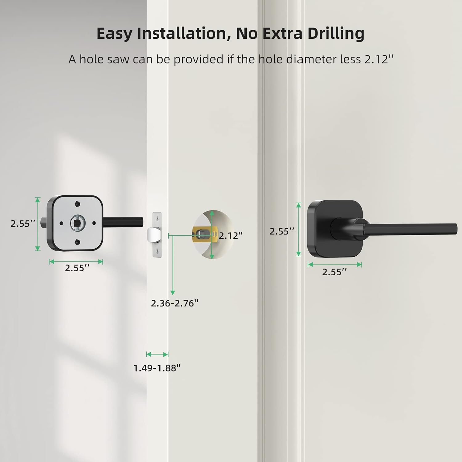 NUTOMO Front Door Lock Handle Secure Your Front Door Easily