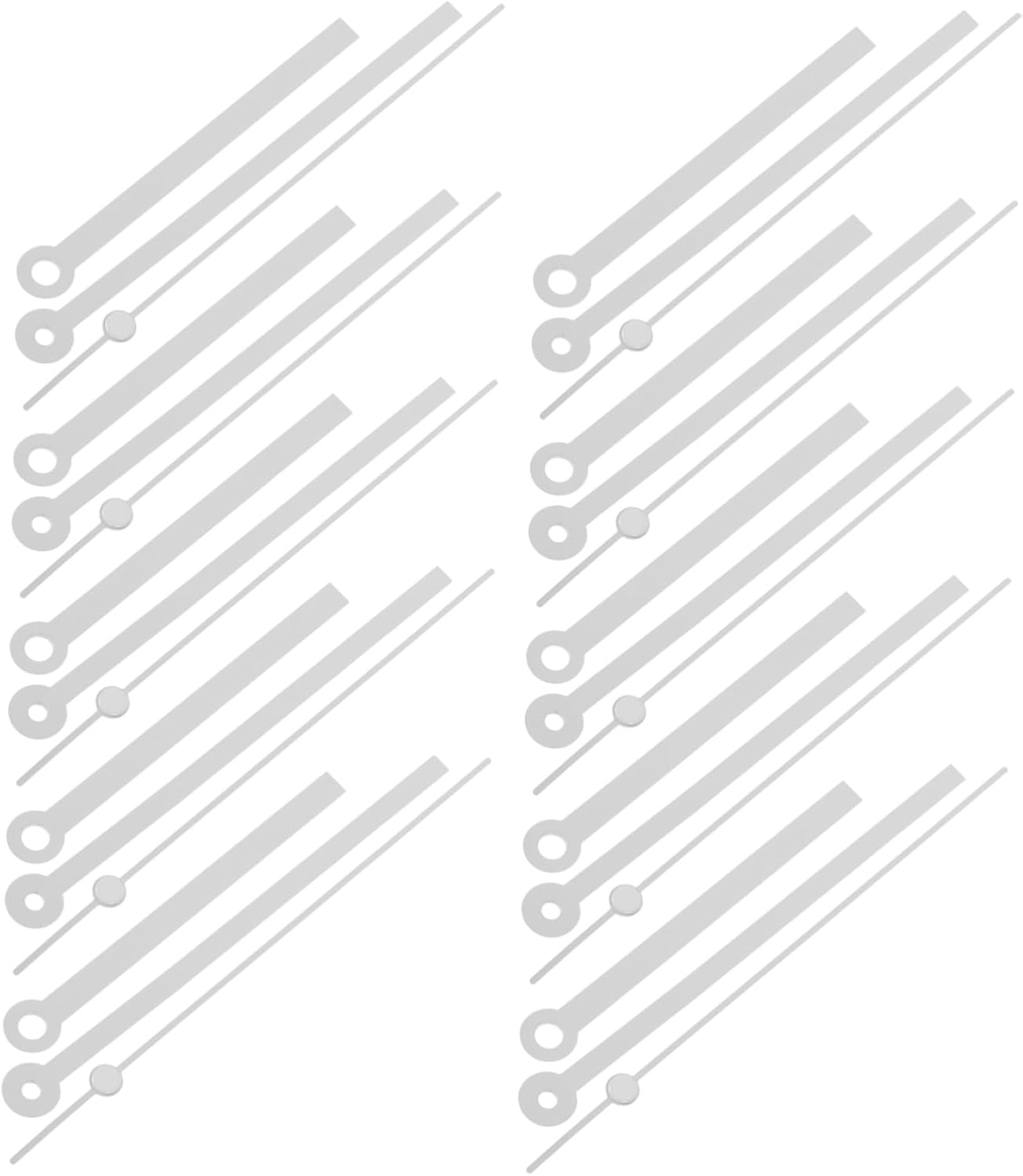 10-Piece Plastic Wall Clock Hands Kit for DIY Repair and Replacement