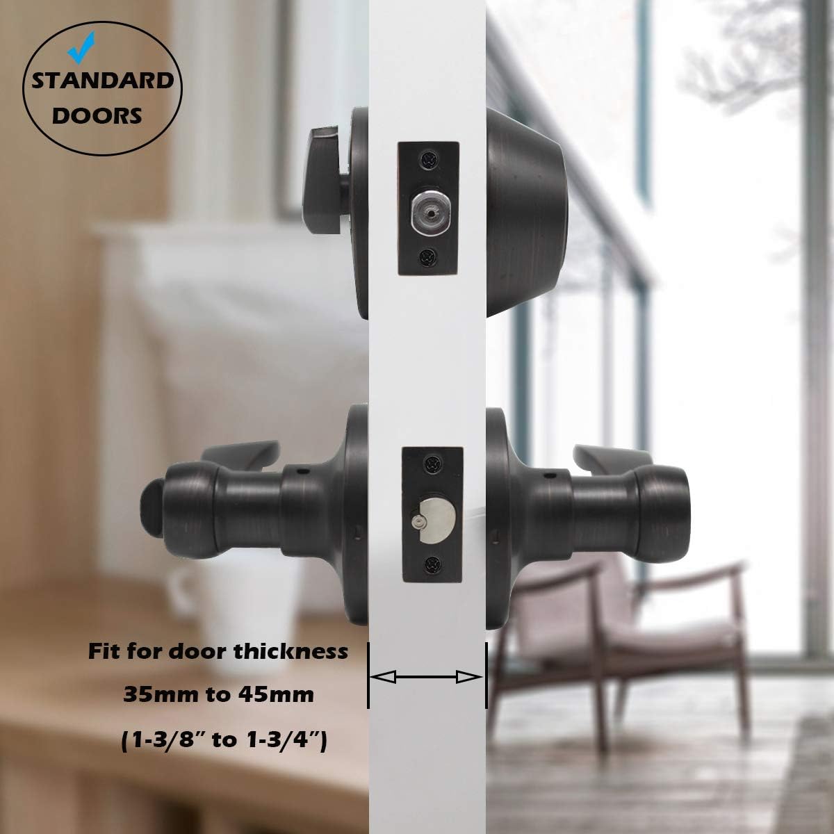 Secure Entry Door Gobrico - FrontExterior Door Lever Lockset