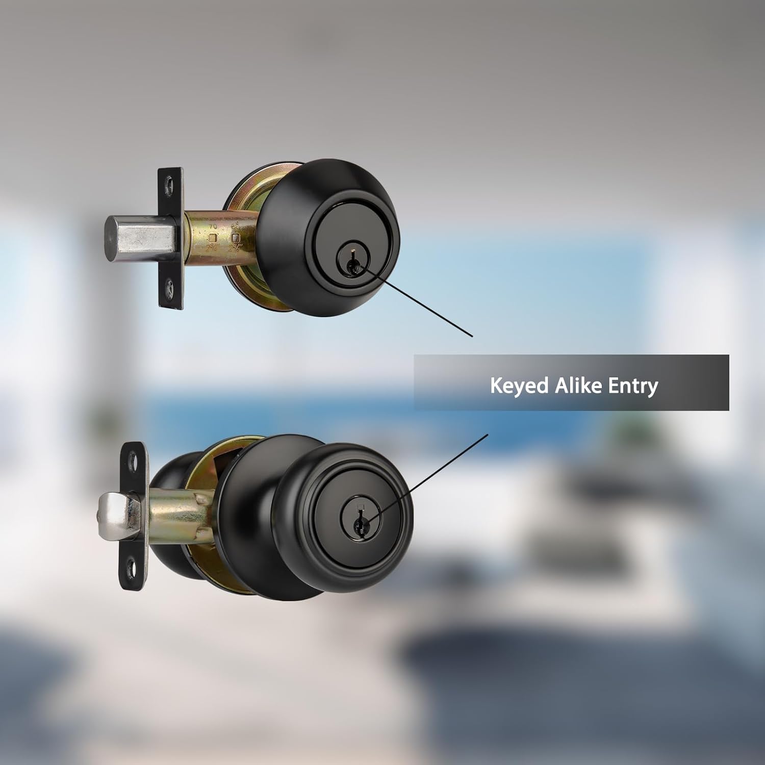 Matte Black Coastal Style Door Knobs