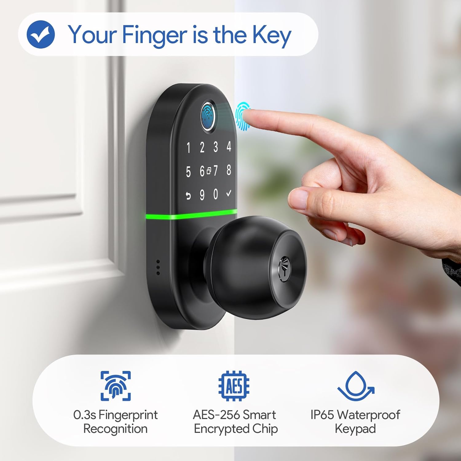 Secure Front Door with Keyless Entry